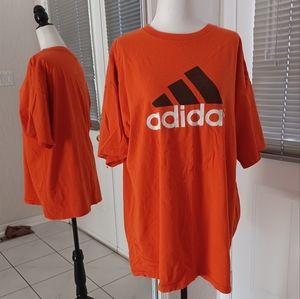 4/$60 Orange Adidas Tee - Fits Size Large